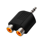 Перехідник шт. 3,5, стерео - 2 гнізда RCA, пластик