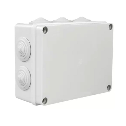 Коробка распределительная PAWBOL S-BOX 406, 190х140х70, IP55, 10 сальников, серая