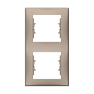 Рамка 2 поста вертикальна Schneider Electric Sedna, титан, SDN5801168