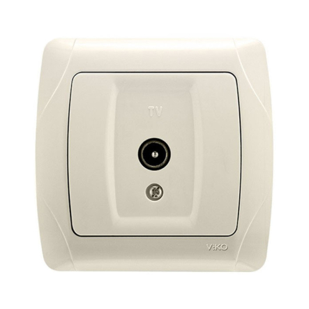 Розетка одинарна TV-супутник кінцева VIKO CARMEN, 90562085, крем - 1