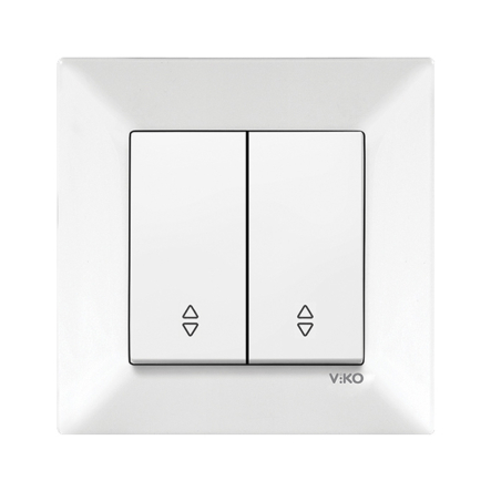Вимикач 2 кл. прохідний VIKO Meridian, 90970017-WH, білий - 1