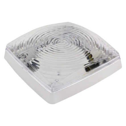 Світильник пластиковий HOROZ, 2хЕ27, IP20, max. 2х26W, квадрат, білий, 400-000-103 - 1