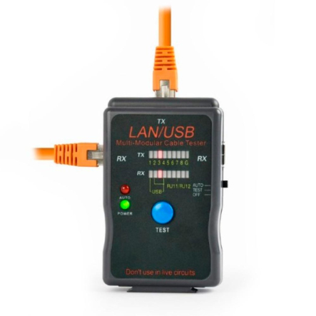 Кабельный тестер витой пары Cablexpert NCT-2, для UTP, STP та USB