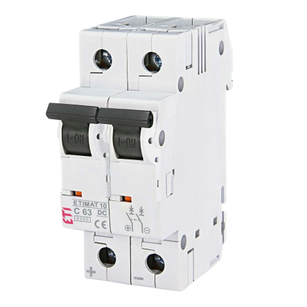 Автоматичний вимикач постійного струму ETIMAT 10-DC 2P, 63A C 6kA, 2138722 - 1