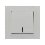 Вимикач EL-BI ZENA, 1 кл., з підсвідкою, білий, 500-010200-201