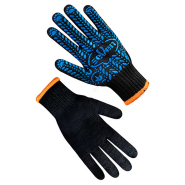 Рукавички трикотажні чорні з ПВХ крапкою SEVEN 78611