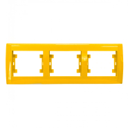 Рамка потрійна горизонтальна Makel Defne, жовта, 42074703
