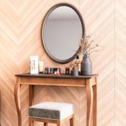 Туалетний столик Мебус Емілі 86384, 960*420*780 мм, масив ясен, умбра/трюфель