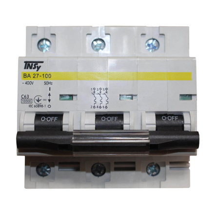 Автоматический выключатель TNSY ВА27-100, 3P, C 63 A, 10 kA, 5504857