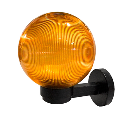 Светильник настенный шар дымчатый ребристый, Е-27, 25W, 220, АСКО, A0180080122 - 1