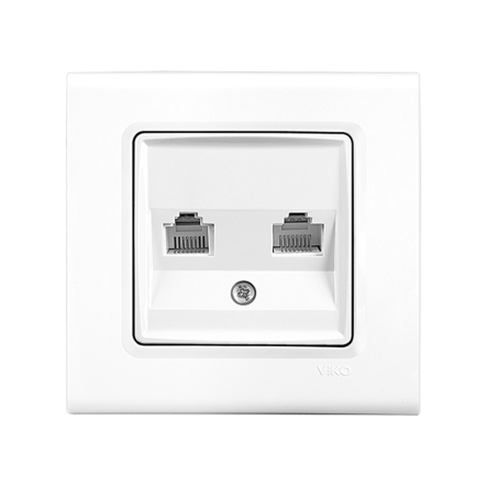 Розетка компьютерная + TF VIKO LINNERA, 90400035, белая - 1