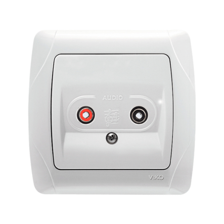 Розетка аудио (для динамиков) VIKO CARMEN, 90561037, белая - 1