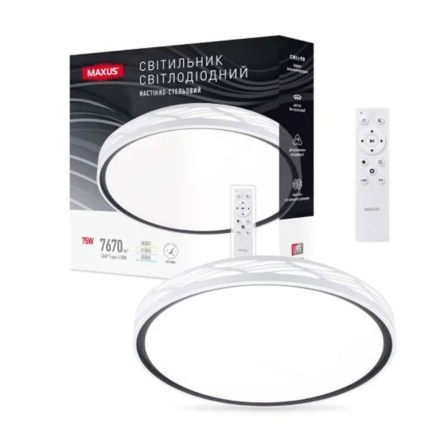 Светильник настенно потолочный Maxus Functional Ceiling light 75W 3000-6000K 3CCT Remo, 500мм, белый матовый - 1