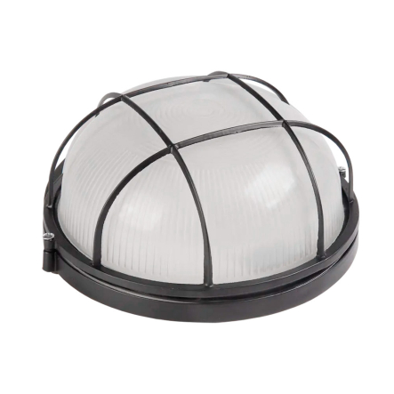 Світильник IEK НВП 1302, 60W, чорний/коло, метал, з гратами, IP54, LNPP0-1302-1-060-K02 - 1