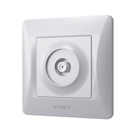 Розетка VIDEX BINERA, SAT одинарна супутникова, срібний шовк, VF-BNSK1SATE-SS - 2