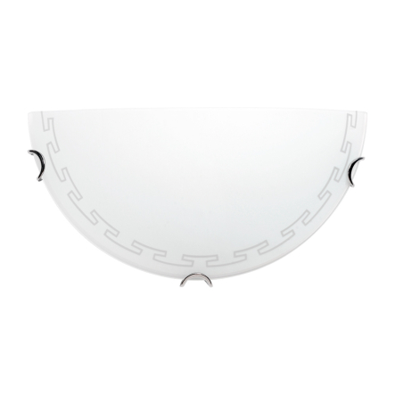 Світильник настінно-стельовий ДеКоРа, Греція, 1/2, E27, 1х60W, білий, 44217 - 1