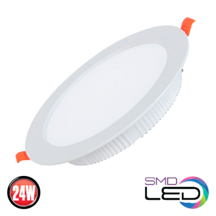 Светильник светодиодный HOROZ Electric ALEXA-24, COB, 24W, 4200К, 1800Lm, круг, Ø180мм, белый, 016-048-0024-030 - 1