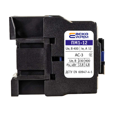 Магнитный пускатель АСКО-УКРЕМ ПМ 1-12-01 F7 110B (LC1-D1201), A0040010059