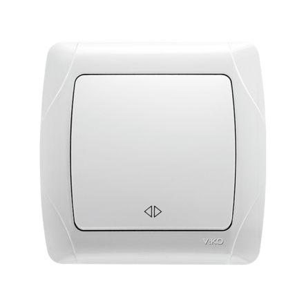 Выключатель 1 кл. перекрестный VIKO CARMEN КР1031, 90561031, белый - 1