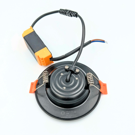 Светильник светодиодный Biom, 6Вт, 5000К, круглый, чёрный, DFR-6B