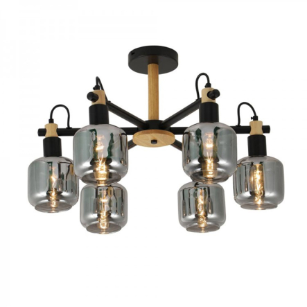 Світильник Ardero BL1460-1ARD DENVER, під лампу E14х6, ⌀590х370мм, чорний - 1