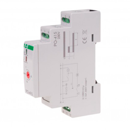 Реле времени F&F PO-415, с отсчетом после выключения, 220В, 10А