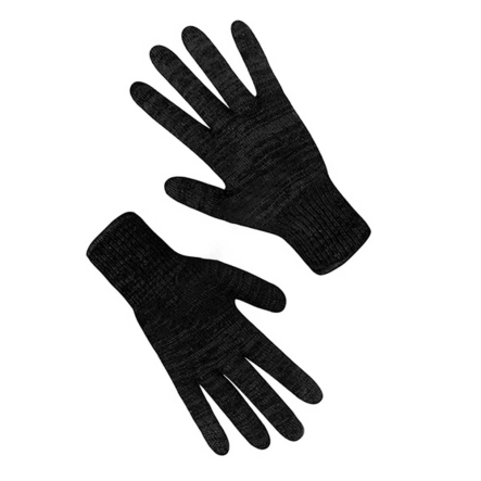 Рукавички трикотажні чорні без ПВХ крапки SEVEN 7116 - 1