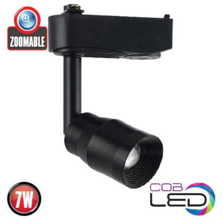 Світильник трековий HOROZ Electric СОВ Led 7W, 4200K, 525Lm, чорний, 018-013-0007 - 1
