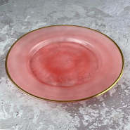 Тарелка OLens 9BGA001P3, Персия, розовая, D-32,5 см