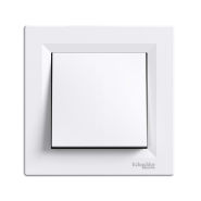 Выключатель одноклавишный, самозажимной, Schneider Electric ASFORA, белый, ЕРН0100121