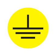 Наклейка &quot;Заземление&quot; 80х80 мм