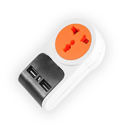 Перехідник - адаптер Lemanso LMA330, 2USB 5V/2.1A - 1