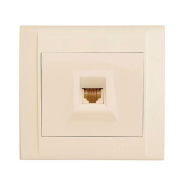 Розетка телефонная евро Makel Defne, крем, 42010014