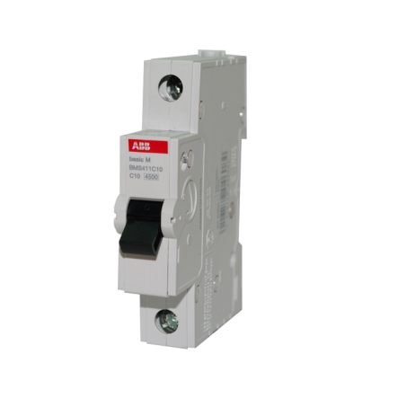 Автоматичний вимикач ABB BMS411-1P, 10А, 4.5kA, 2CDS641041R0104 - 1