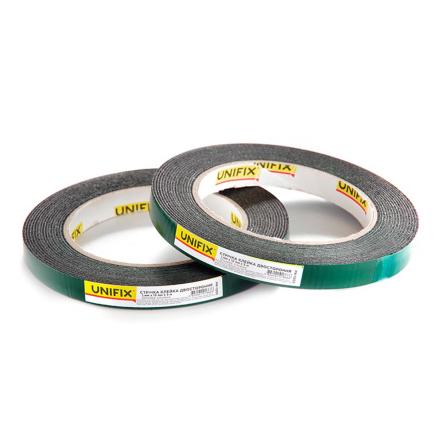 Скотч двухсторонний на вспененной основе UNIFIX PN-1205, 12х5мм, черный - 1