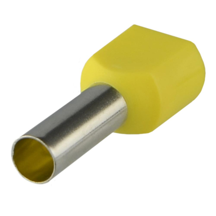 Наконечник АСКО-УКРЕМ A0060120011, ТЕ 6,0-14 (кв.мм-мм) для 2х дротів, жовті - 1