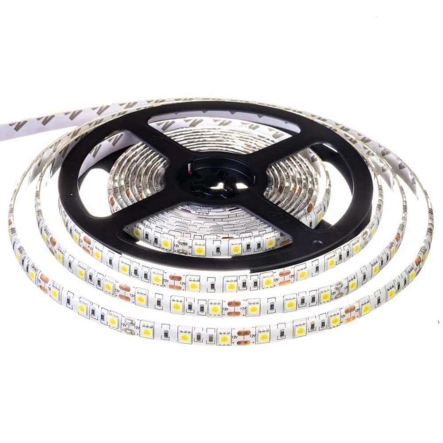 Светодиодная лента белая теплая 12V smd5050 60led/м 14,4W/м IP65 AVT