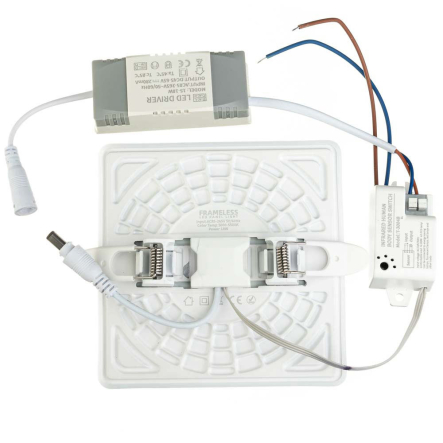 Светодиодный светильник с датчиком AVT-SENSOR SQUARE ESTER-9W, 9W, 5000K, IP40, 90мм, 1022817