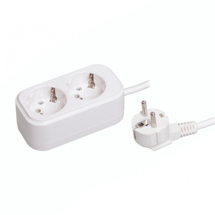 Удлинитель IEK CLASSIC У02 2 места 2Р+РЕ/5.0 метра 3х1мм2 16А/250В, WYP11-16-02-05-Z - 1