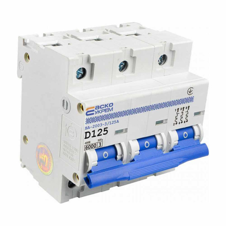Автоматический выключатель АСКО ВА-2003-3/125A, 3р, D 125 А, вводный, A0010030010