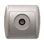 Розетка телевізійна ZIRVE EL-BI, срібло, 501-001000-224