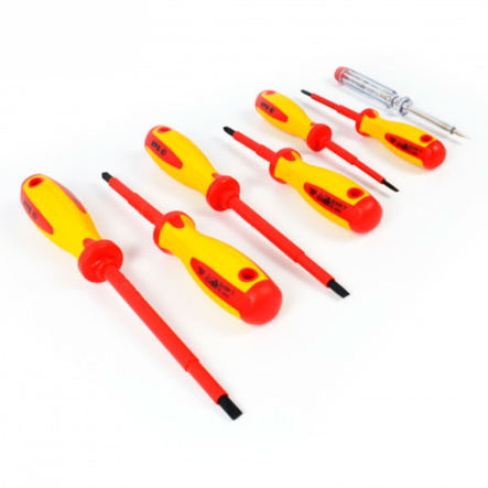 Набор отверток S&R ПРОФИ 1000V PH-SL-Tecтер, 7шт