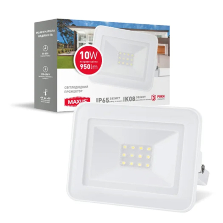 Прожектор LED MAXUS FL-02, 10W, 5000K, IP65 - 1