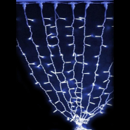 Гирлянда внешняя DELUX, STALACTITES, 1,0x3,0м, 300LED, синяя/белая, IP44