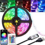 Лента LED RGB Комплект- 5 м 2835 USB и пультом управления, умная лента Led mood lights