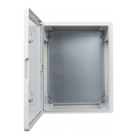Корпус АБС-пластик АСКО-Укрем, ударостойкий, с монтажной панелью, непрозрачные дверки, 40*50*24, ІР65, A0270010021