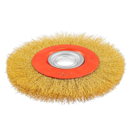 Щітка дискова з латунованого рифленого дроту D200*32мм