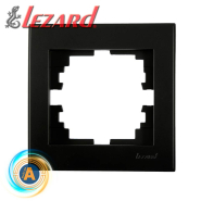 Рамка Lezard RAIN одноместная, с боковой вставкой, Антрацит, 703-4242-146