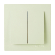 Вимикач двоклавішний крем NILSON Touran, 24121003