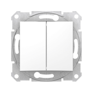 Переключатель двухклавишный Schneider Electric Sedna, белый, SDN0600121